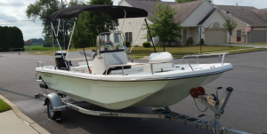 Sundance Skiff with Bimini Top & Hand Rails